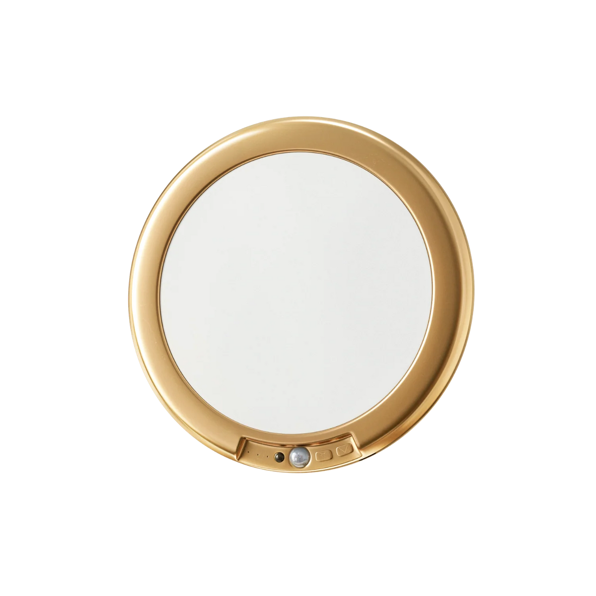 Wireless LED Ceiling Light with Motion Sensor - Gold-Tone Finish on Black Background