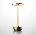Cordless LED Table Lamp - Gold Finish on White Background