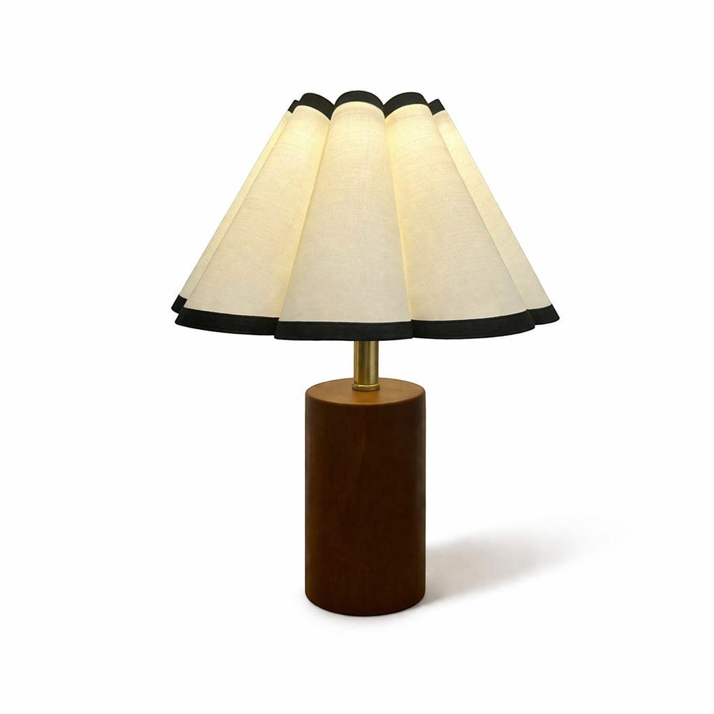 Sustainable Wabi-Sabi Wood Table Lamp | 26cm 33cm 40W Desk Accent