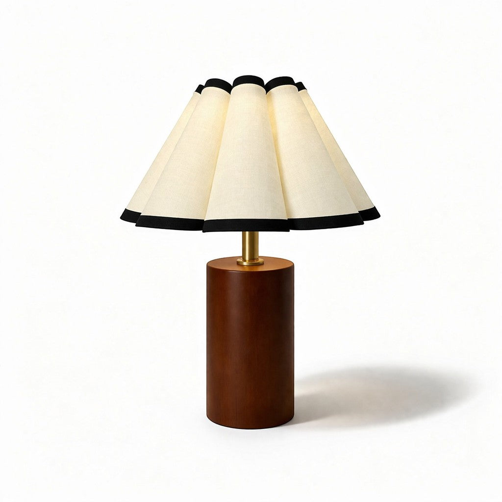 Sustainable Wabi-Sabi Wood Table Lamp | 26cm 33cm 40W Desk Accent