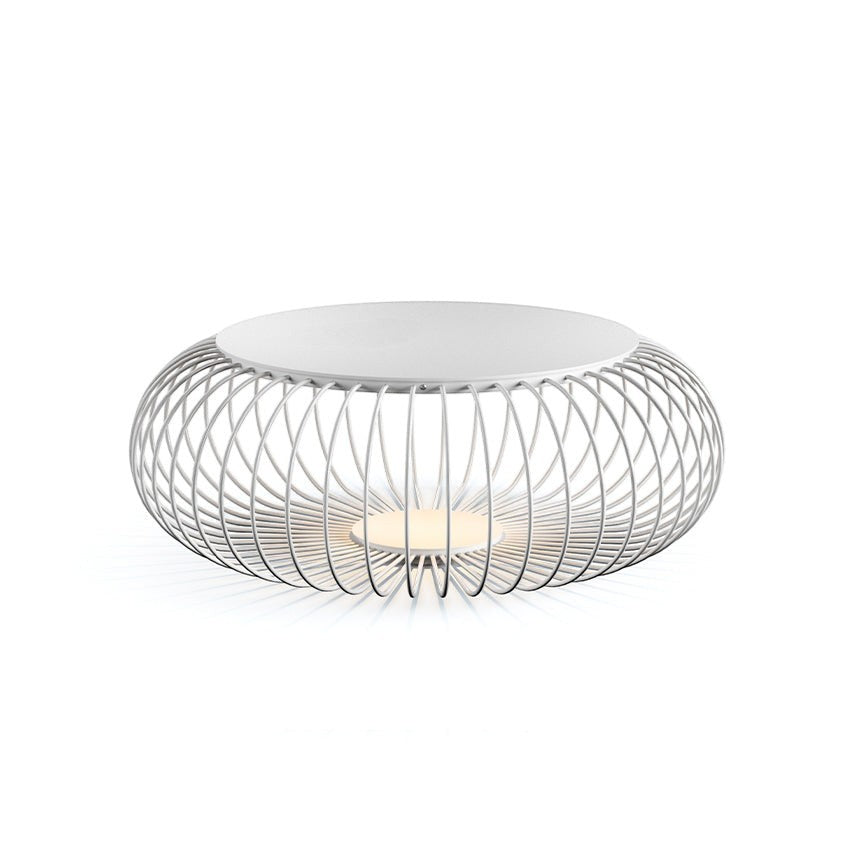 Steel Rib Circular LED Outdoor Lamp | Stool Side-Table Garden Patio