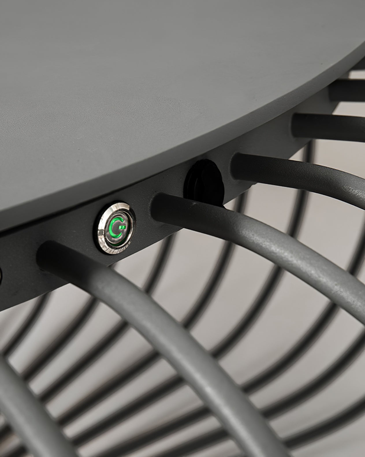 Steel Rib Circular LED Outdoor Lamp | Stool Side-Table Garden Patio