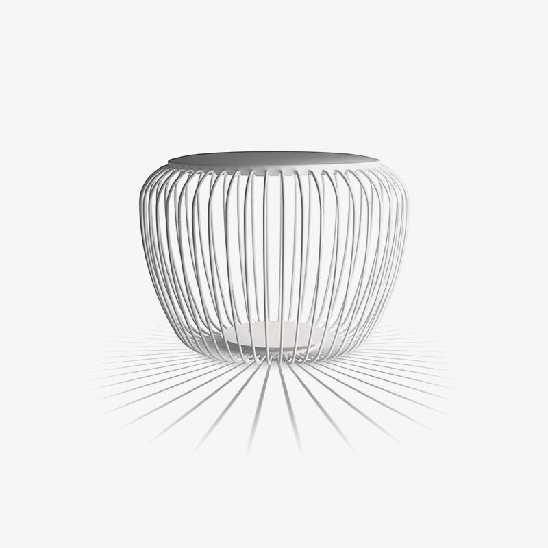 Steel Rib Circular LED Outdoor Lamp | Stool Side-Table Garden Patio