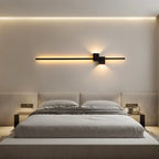Up & Down LED Wall Light - Black Finish Above Bed