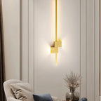 Up & Down LED Wall Light - Gold Finish Mounted Vertically