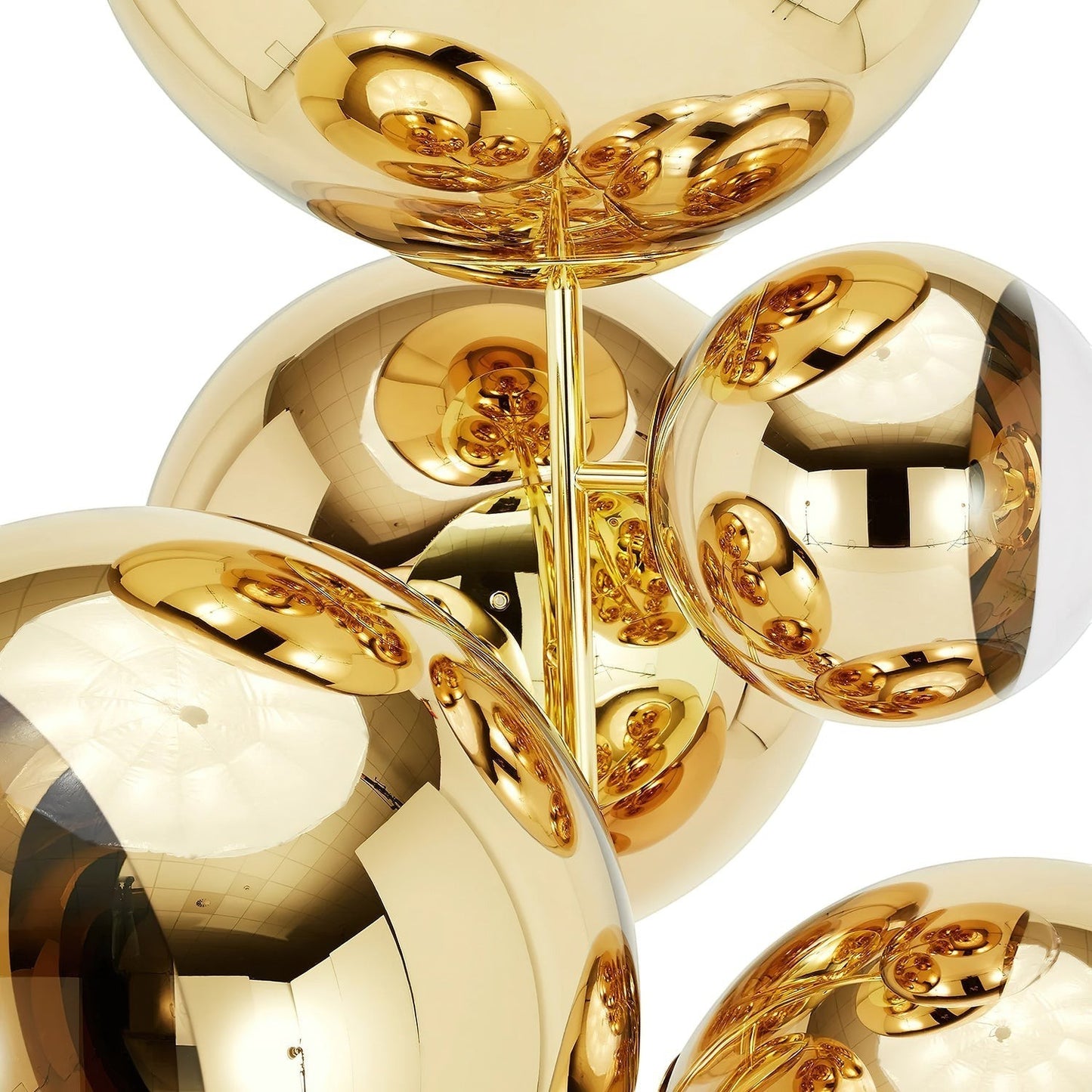 90cm Transparent Glass Sphere Floor Lamp | 170cm Mirror Ball E26