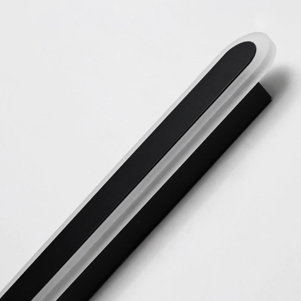 Black Linear Outdoor Wall Light - Close-Up of Slim Profile