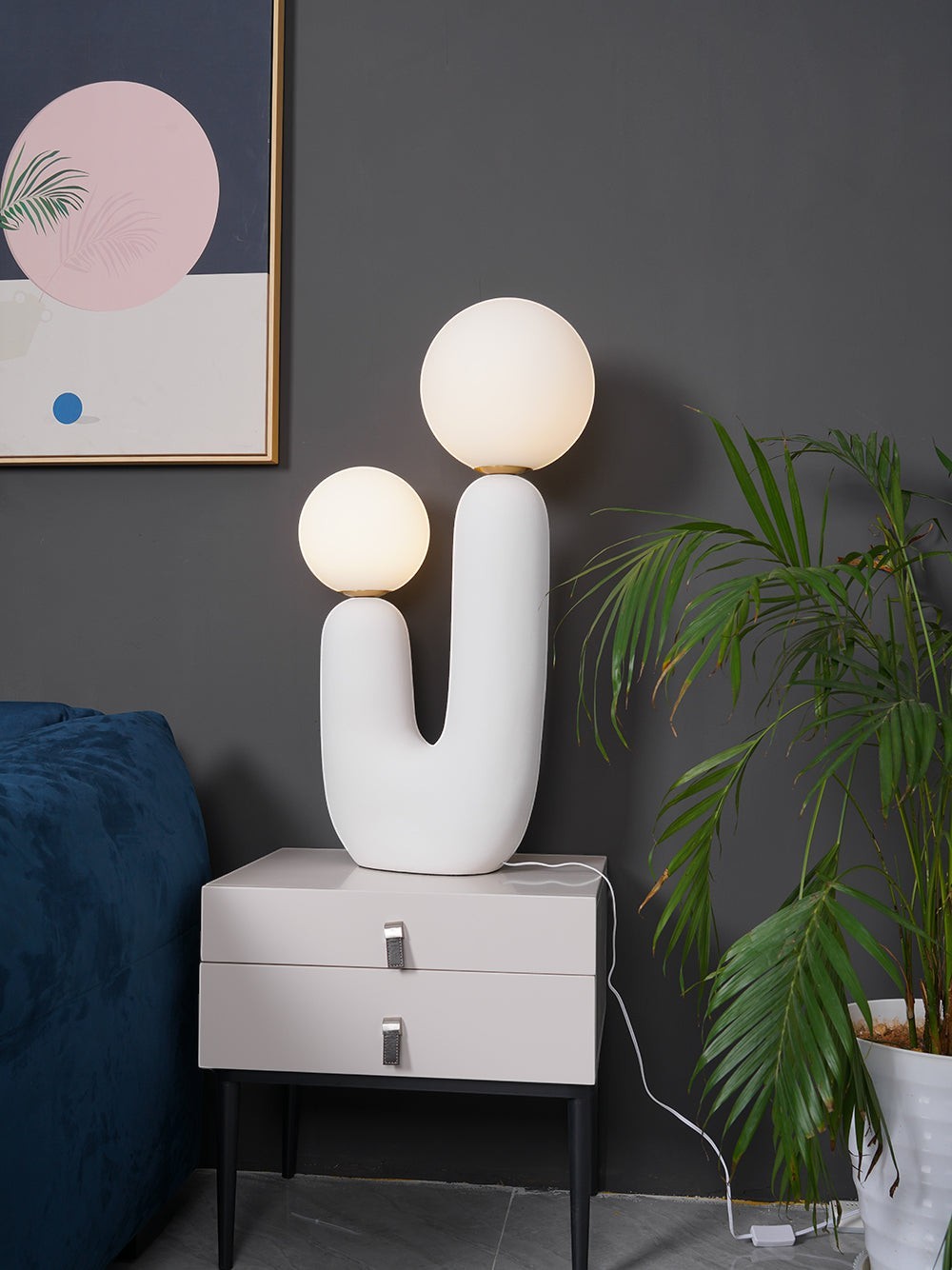Large Modern Ceramic Table Lamp | 57cm Euro Award Design 82cm