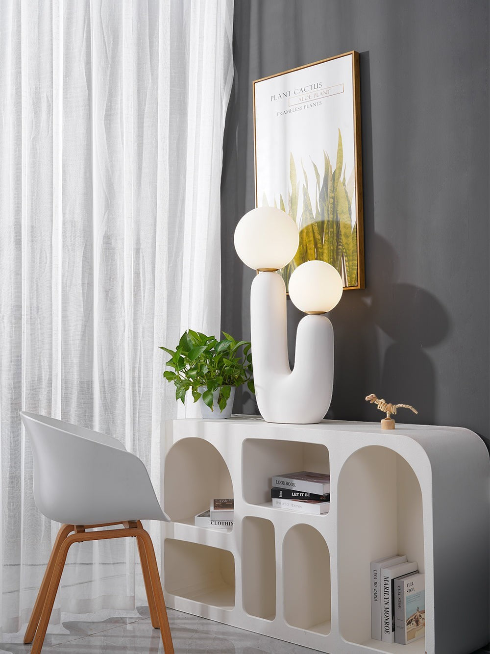 Large Modern Ceramic Table Lamp | 57cm Euro Award Design 82cm