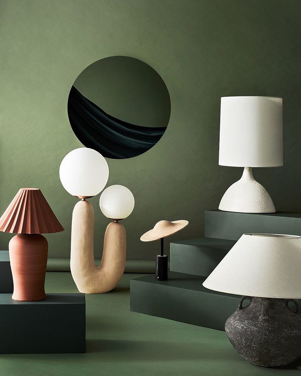 Large Modern Ceramic Table Lamp | 57cm Euro Award Design 82cm
