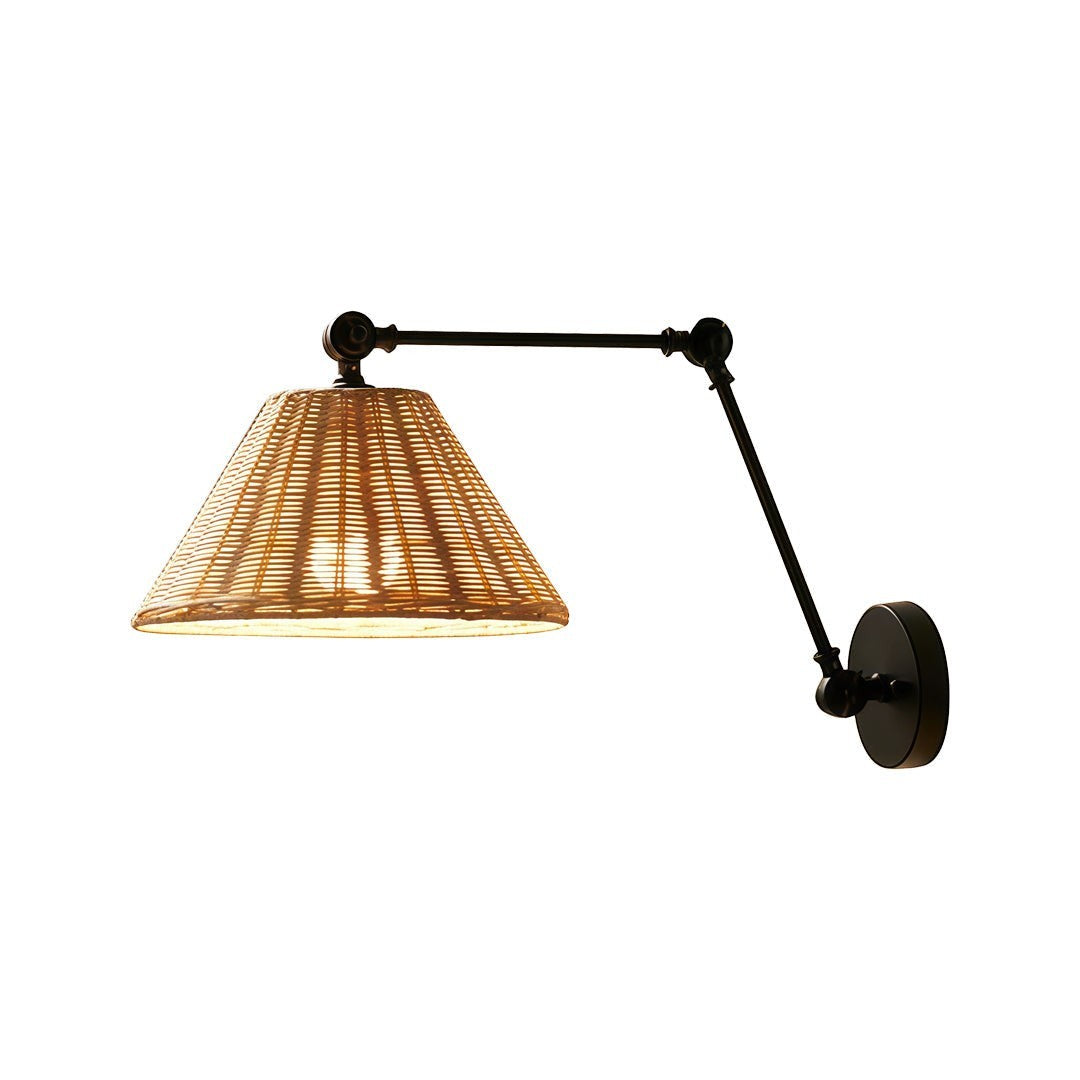 Vintage Wabi-Sabi Wall Light | Black Swing Arm Wall Sconce
