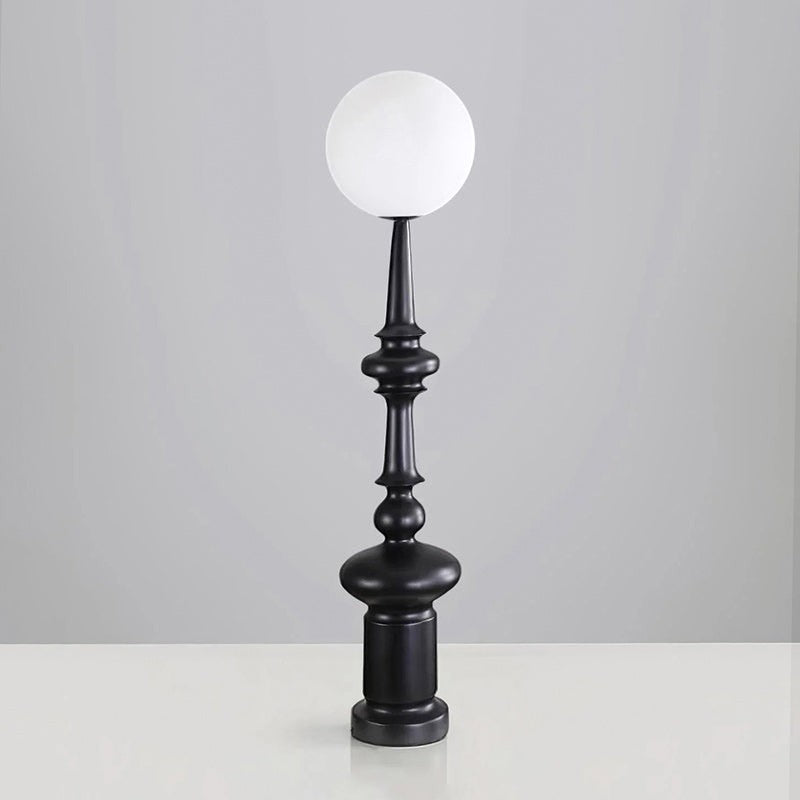 30cm Resin & Acrylic Floor Lamp | 140cm Black or White Modern E26