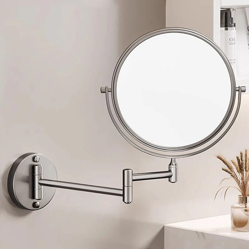 Rechargeable Wall Vanity Mirror LED Light - Brushed Finish on Bathroom Wall