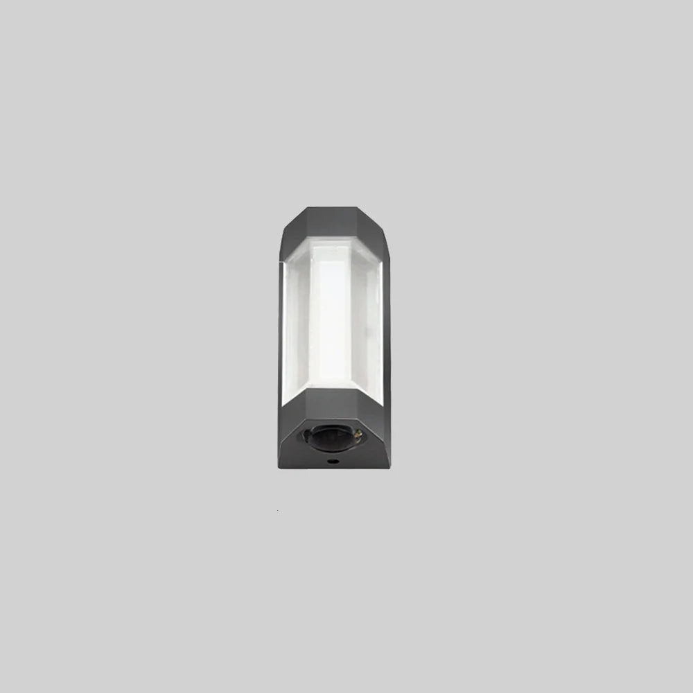 Up and Down Outdoor Wall Light - Black Finish on Grey Background