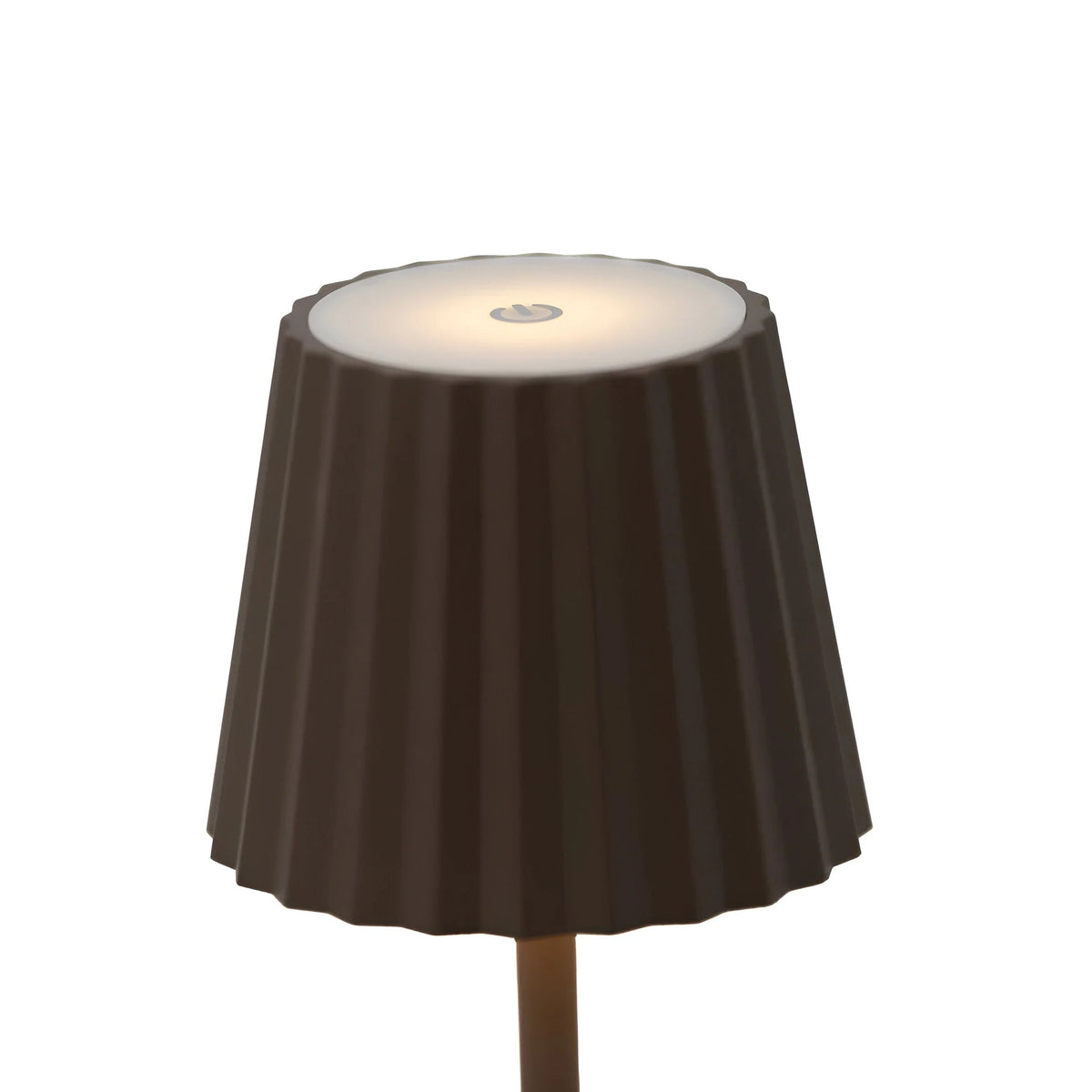 Cordless LED Table Lamp - Close-Up of Pleated Shade