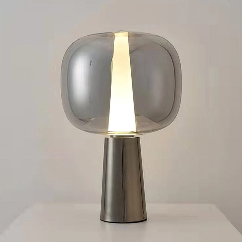 Tinted Glass Angular Base LED Table Lamp | Sunset 35cm 57cm