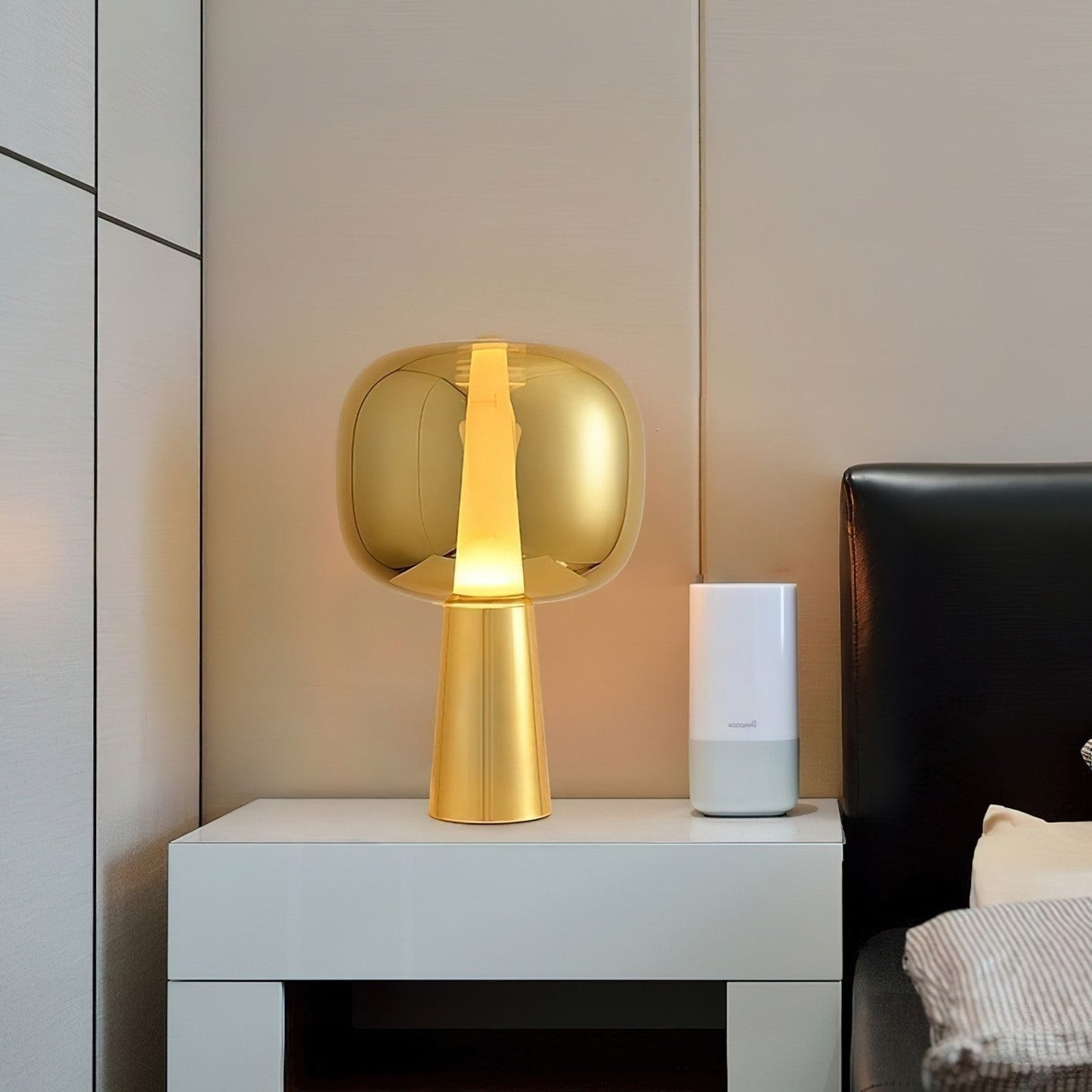 Tinted Glass Angular Base LED Table Lamp | Sunset 35cm 57cm