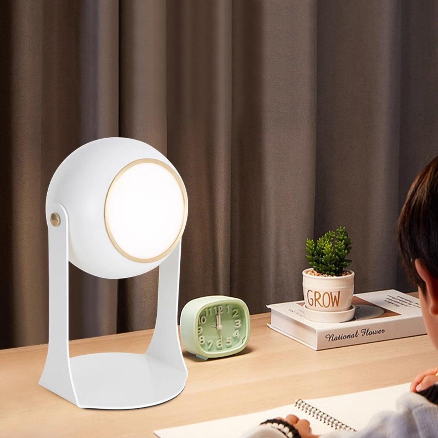 Classic Black & White Rechargeable Table Lamp | Cordless Ambient Glow