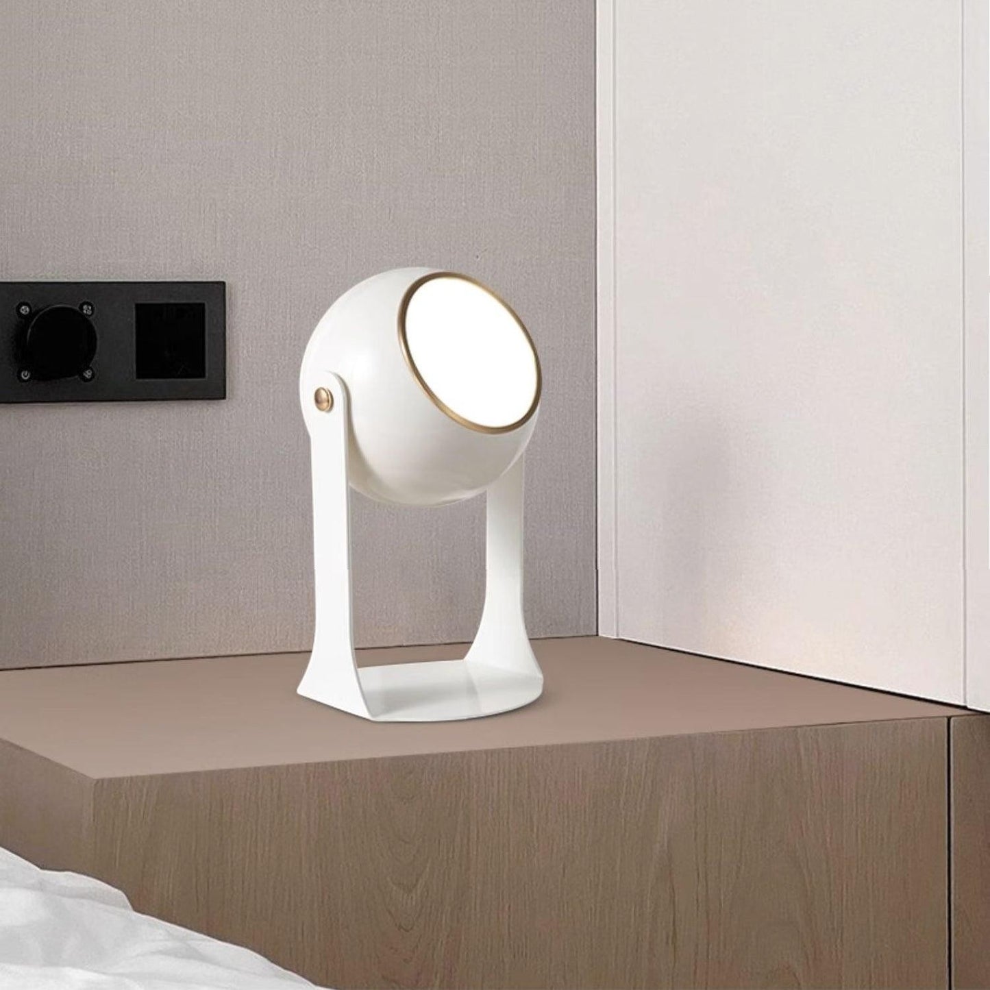 Classic Black & White Rechargeable Table Lamp | Cordless Ambient Glow