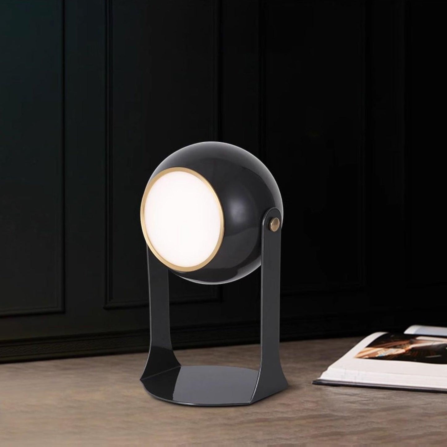 Classic Black & White Rechargeable Table Lamp | Cordless Ambient Glow