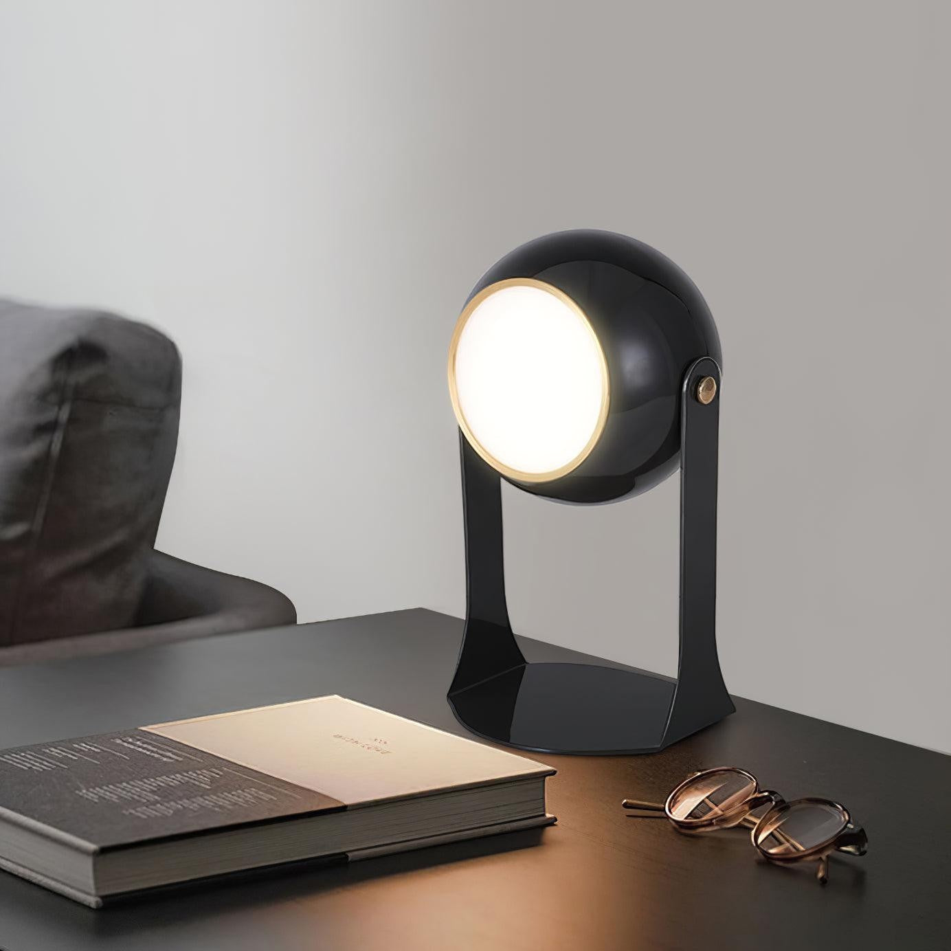 Classic Black & White Rechargeable Table Lamp | Cordless Ambient Glow