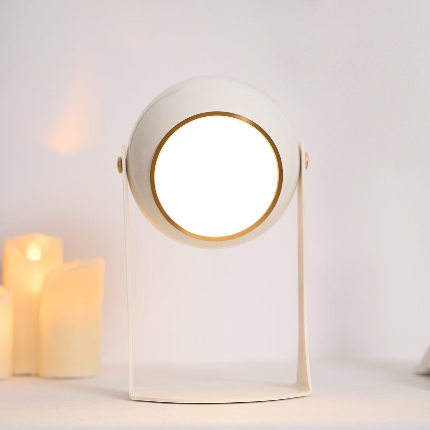 Classic Black & White Rechargeable Table Lamp | Cordless Ambient Glow
