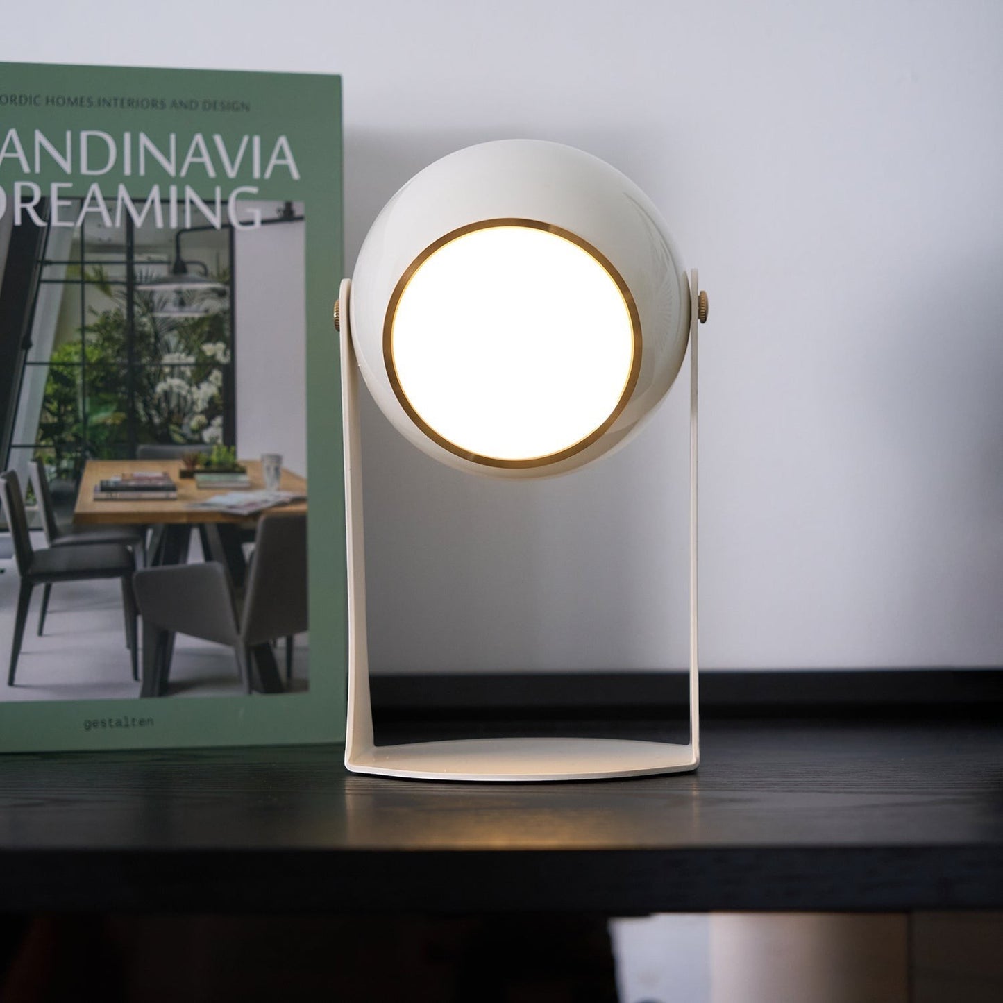 Classic Black & White Rechargeable Table Lamp | Cordless Ambient Glow