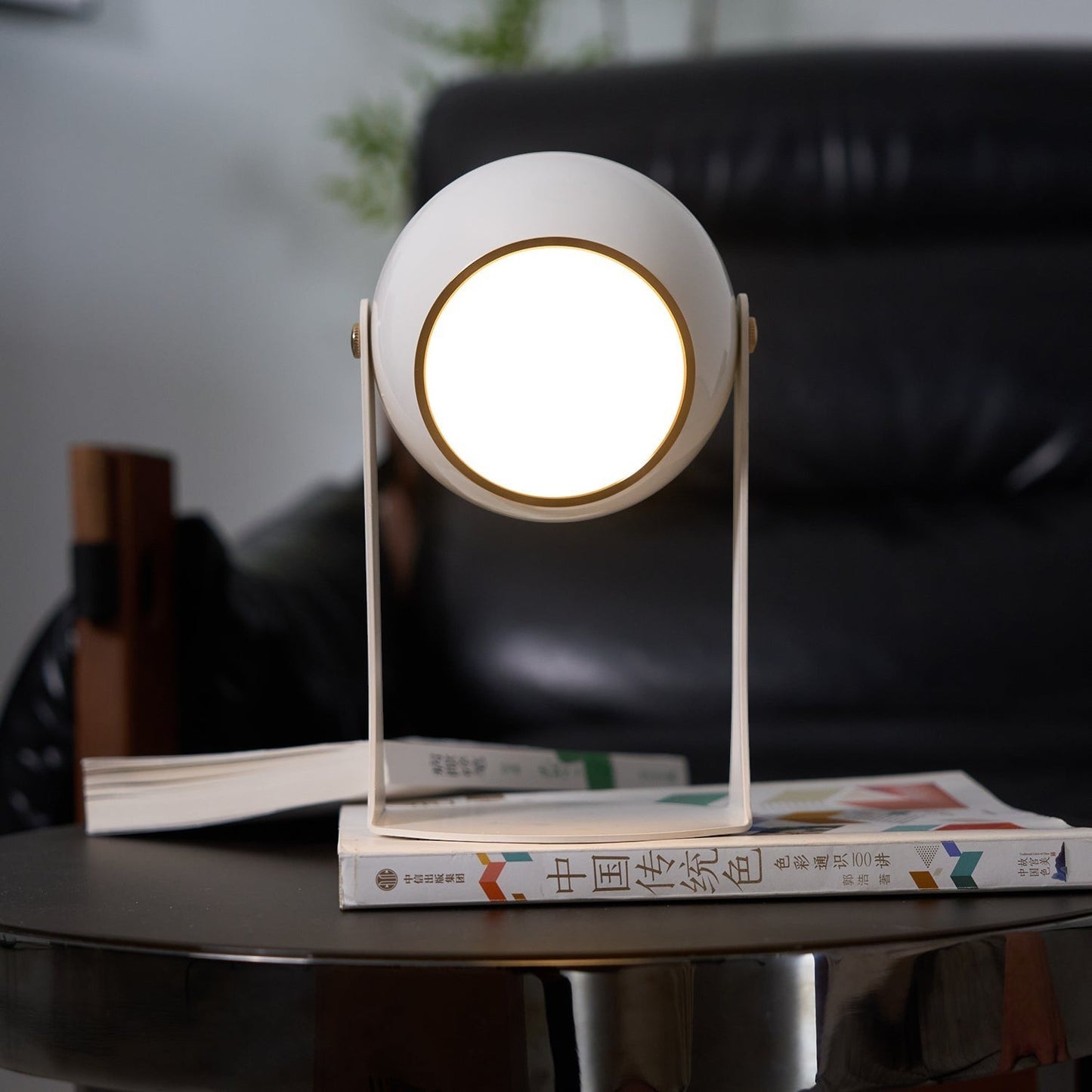 Classic Black & White Rechargeable Table Lamp | Cordless Ambient Glow