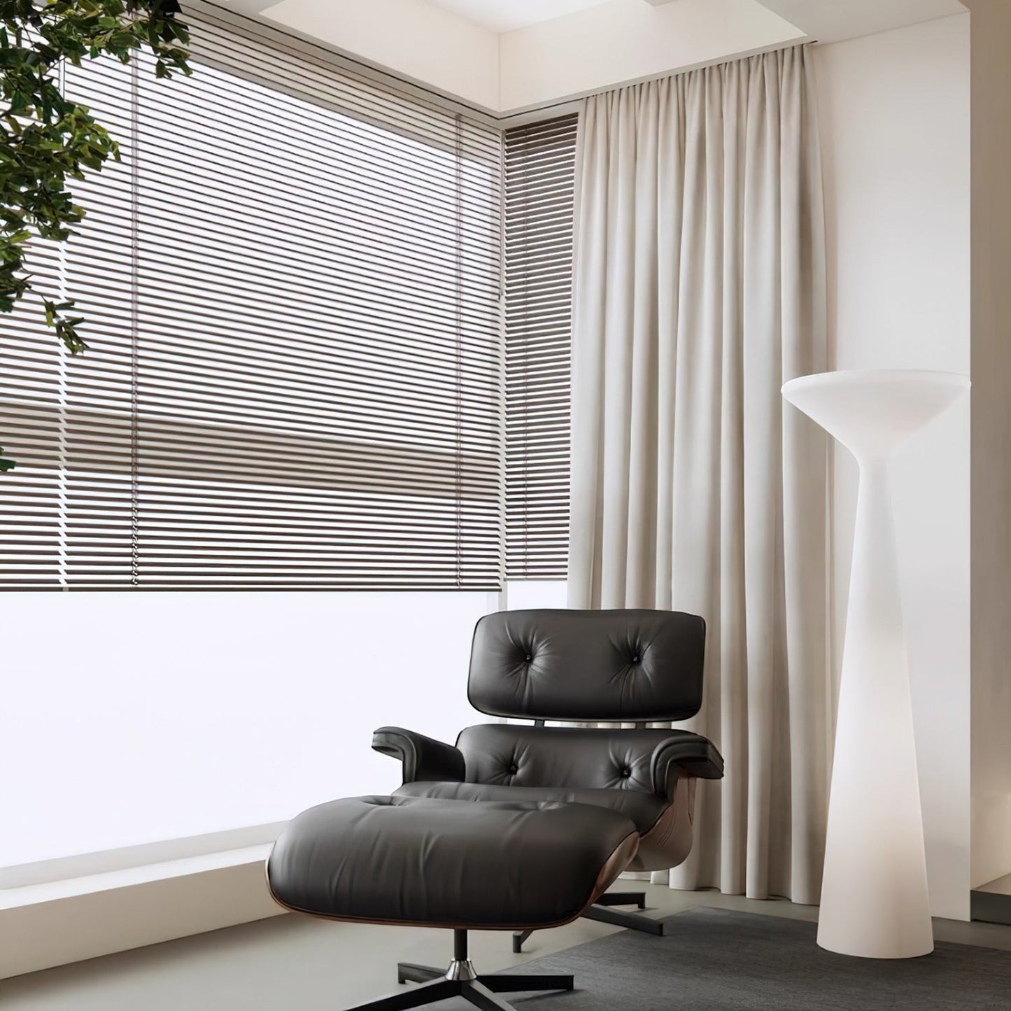 60cm Stacked Fluted Glass Column Floor Lamp | Full-Form Greek Style