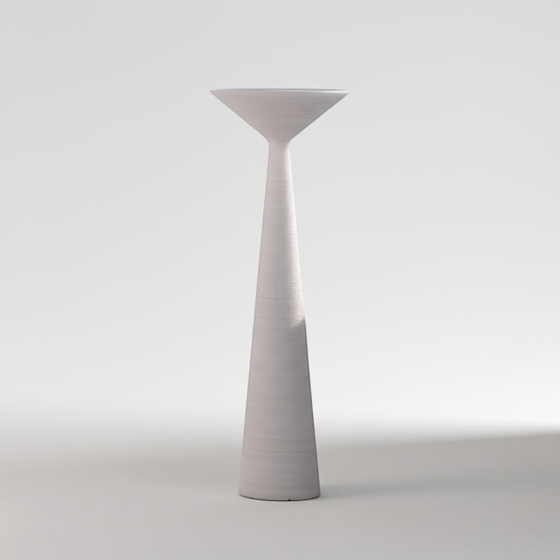 60cm Stacked Fluted Glass Column Floor Lamp | Full-Form Greek Style