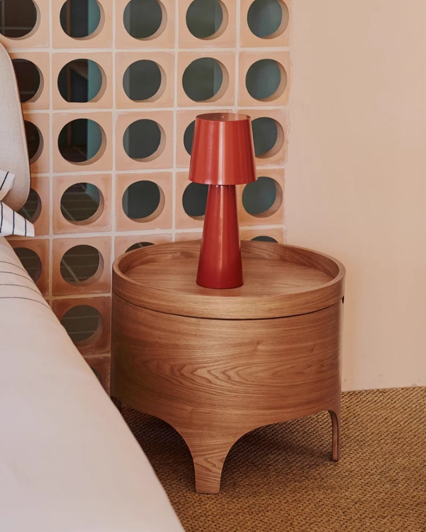 Rechargeable Metal & Aluminum Conical Table Lamp | Cordless LED