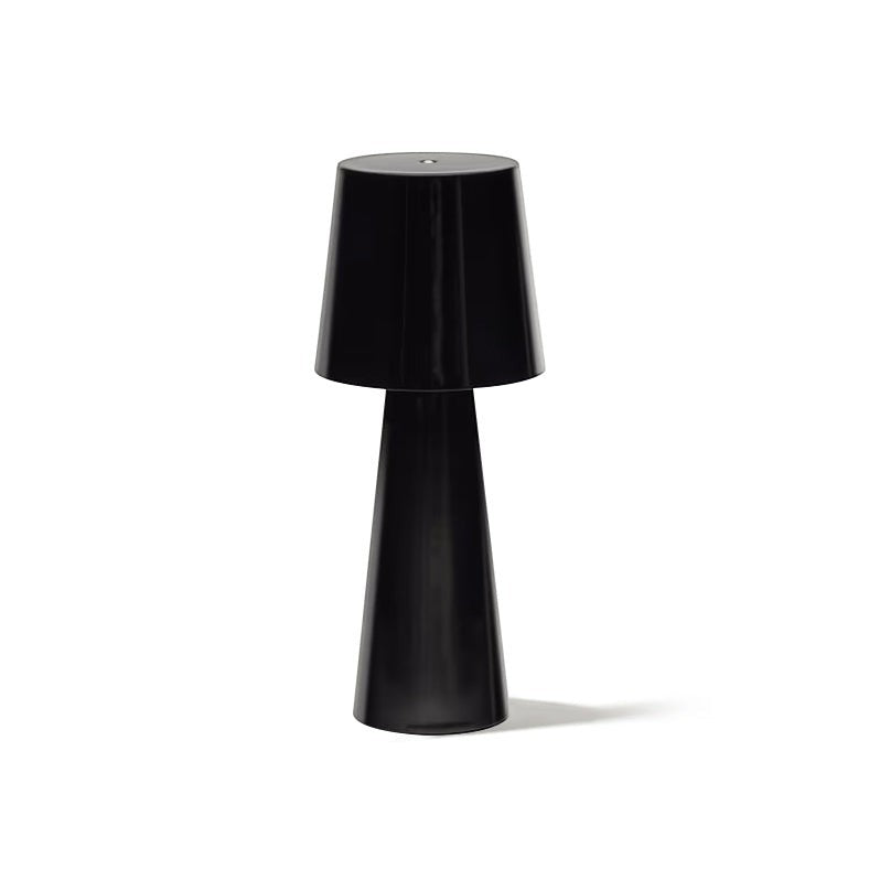 Rechargeable Metal & Aluminum Conical Table Lamp | Cordless LED