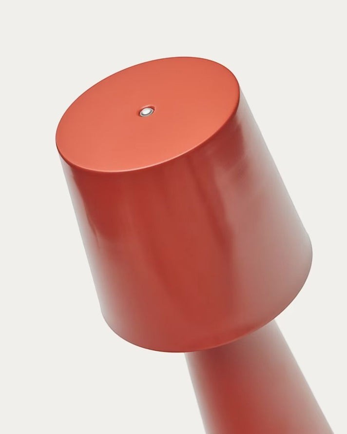 Rechargeable Metal & Aluminum Conical Table Lamp | Cordless LED