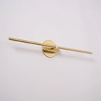 Rechargeable Linear LED Wall Light - Gold Finish, Unlit Angled View