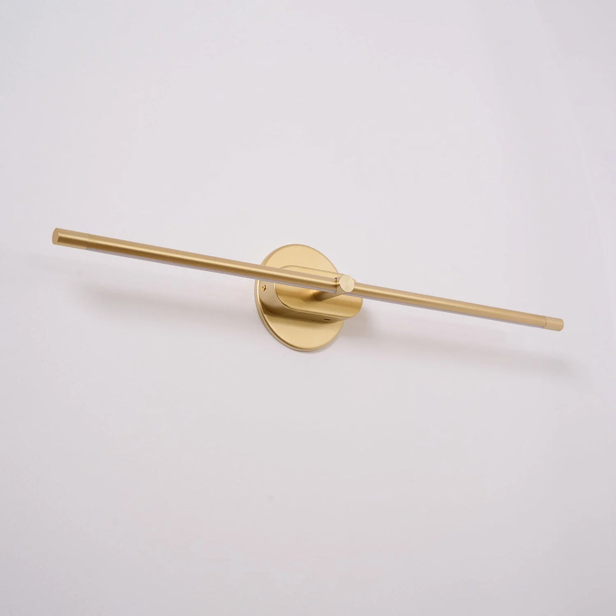 Rechargeable Linear LED Wall Light - Gold Finish, Unlit Angled View