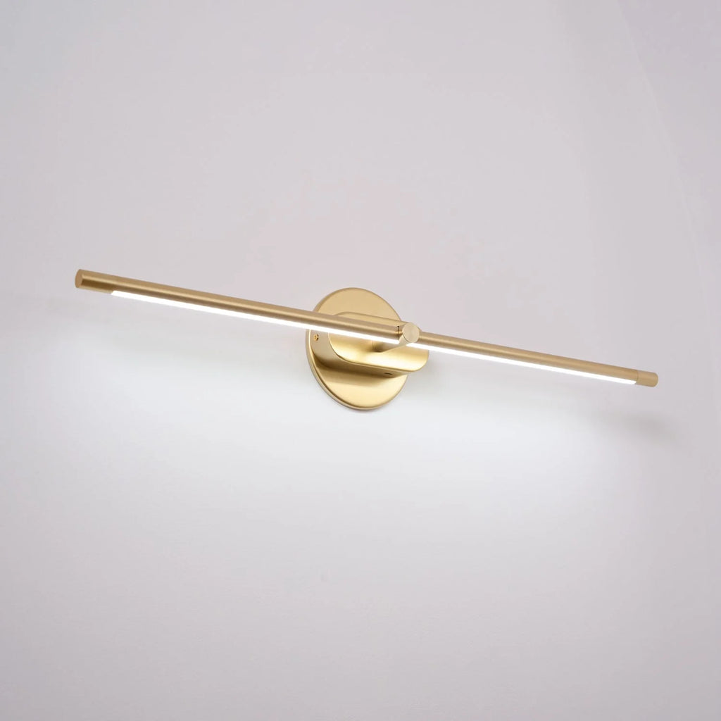 Rechargeable Linear LED Wall Light - Gold Finish, Cool Light