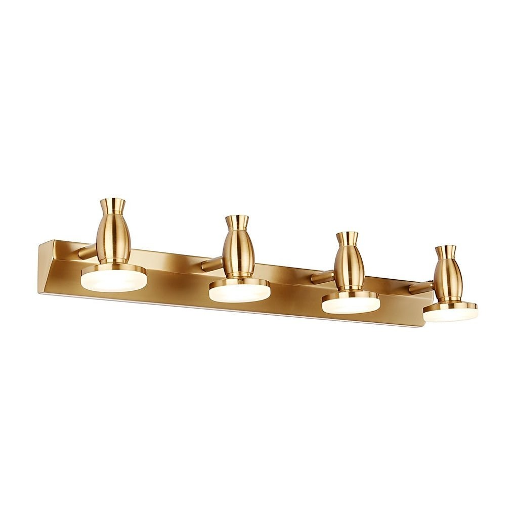 Adjustable Gold Bathroom Vanity Light | 180° Rotatable Heads 3/4 Light LED Fixture