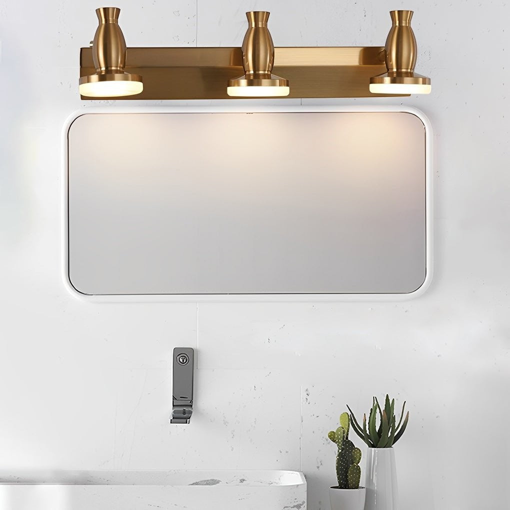 Adjustable Gold Bathroom Vanity Light | 180° Rotatable Heads 3/4 Light LED Fixture