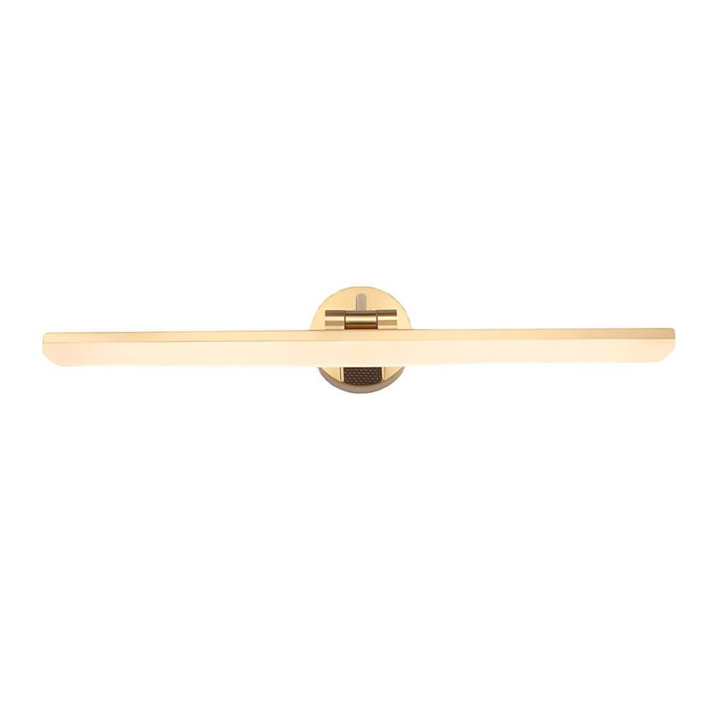 Adjustable LED Bathroom Vanity Mirror Light | Rotatable Flat Bar in Gold/Black Finish