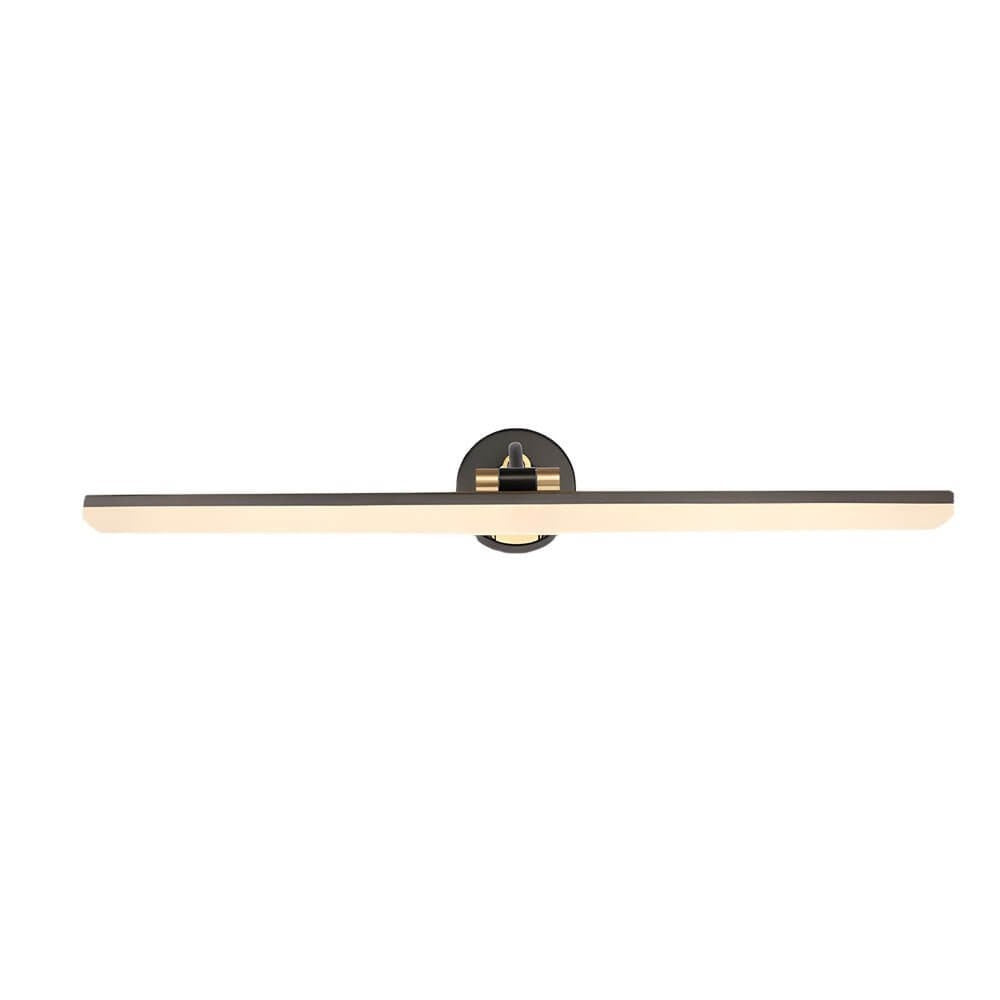 Adjustable LED Bathroom Vanity Mirror Light | Rotatable Flat Bar in Gold/Black Finish