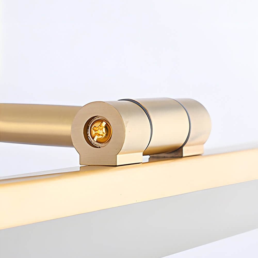 Adjustable LED Bathroom Vanity Mirror Light | Rotatable Flat Bar in Gold/Black Finish