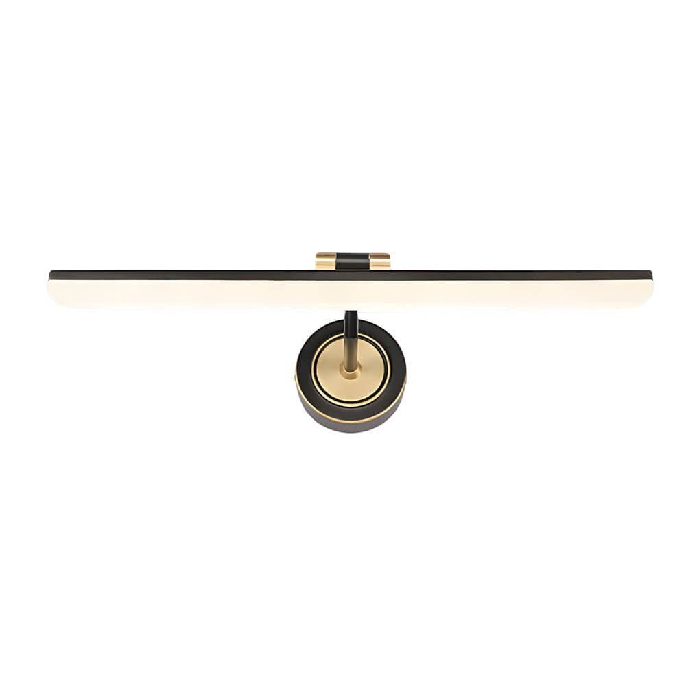Adjustable LED Bathroom Vanity Mirror Light | Rotatable Flat Bar in Gold/Black Finish