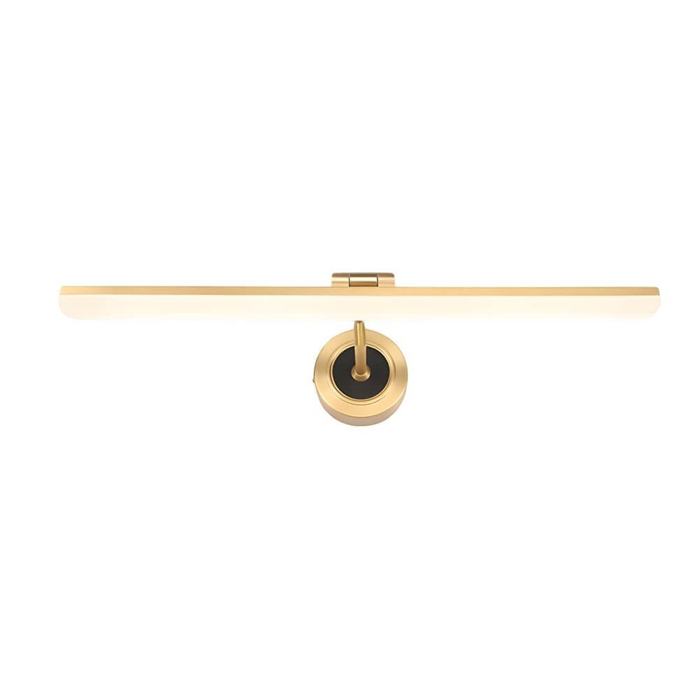 Adjustable LED Bathroom Vanity Mirror Light | Rotatable Flat Bar in Gold/Black Finish
