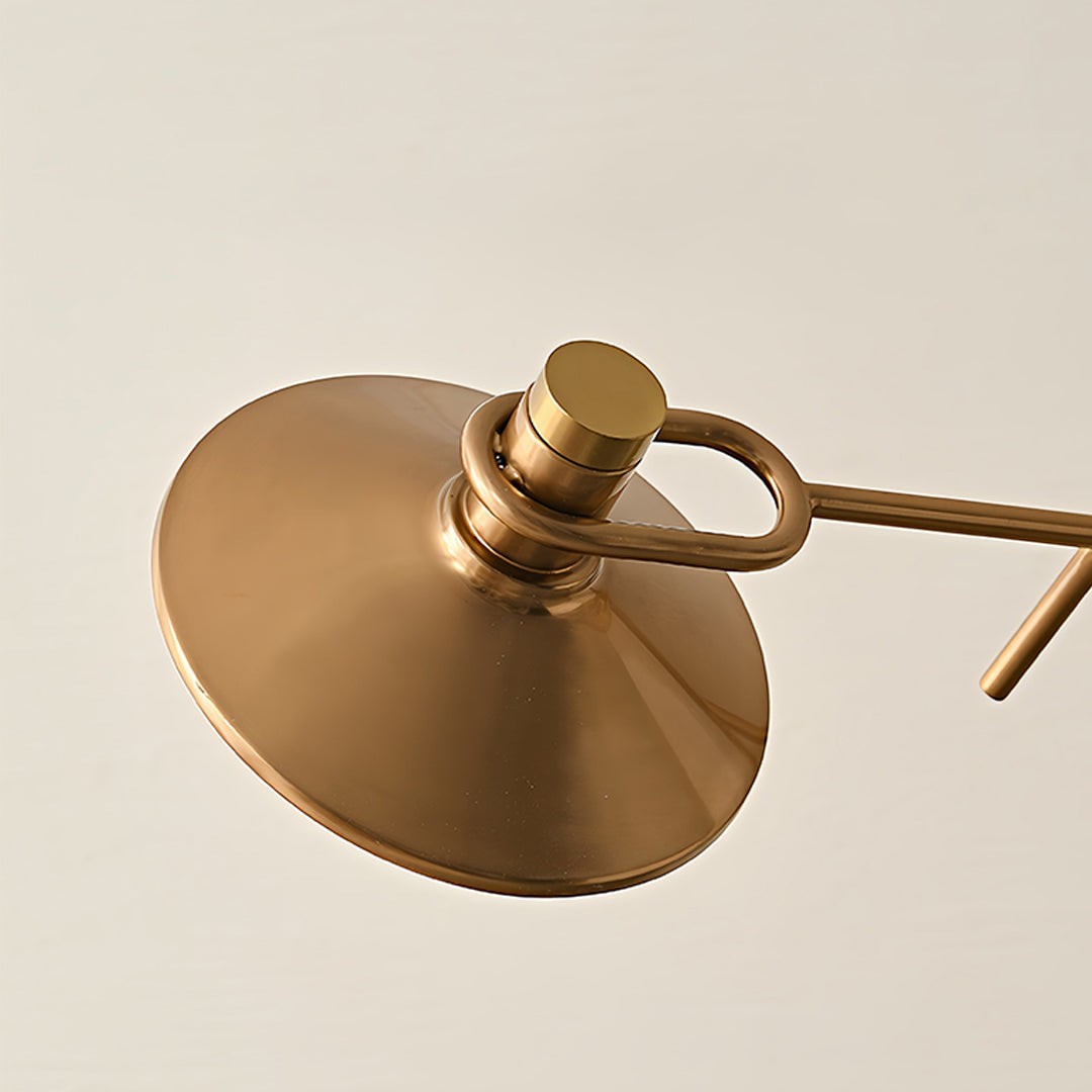 Adjustable Industrial Tall Mid-Century Lamp | Vintage Gold Floor Lamp