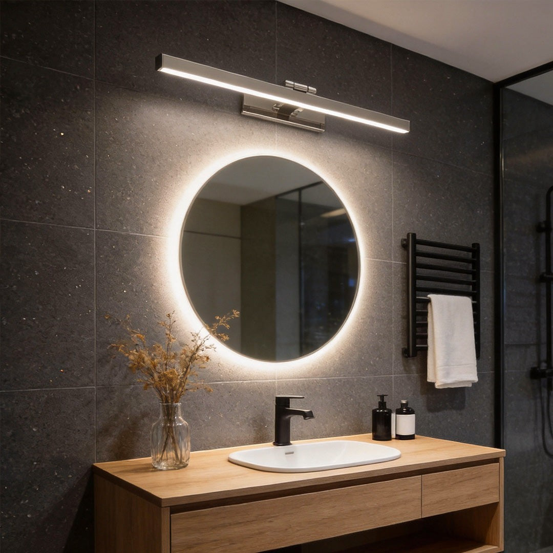 Adjustable LED Bathroom Vanity Light Bars | Stainless Steel Acrylic