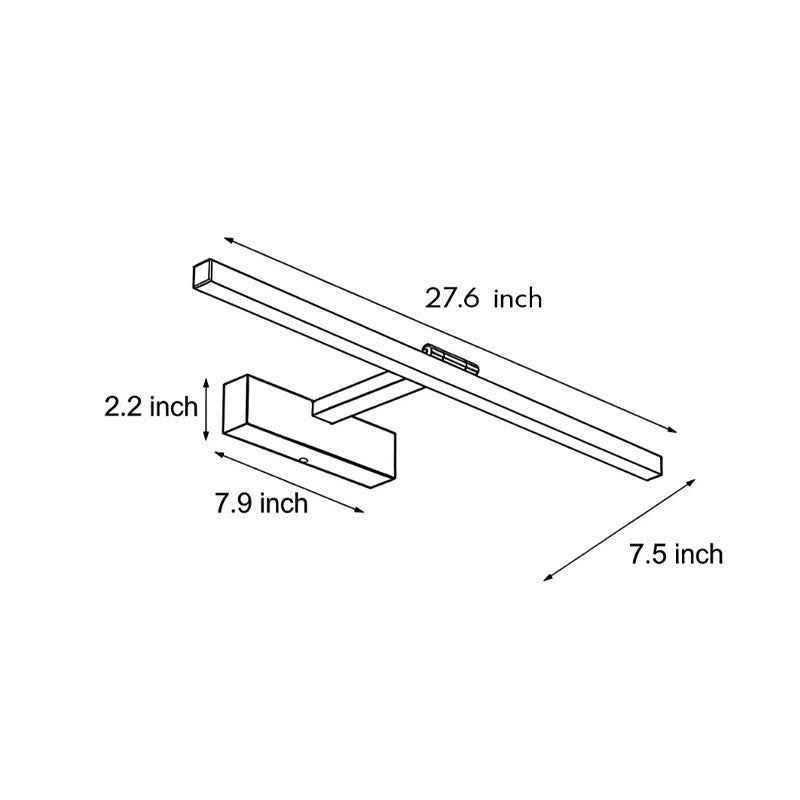 Adjustable LED Bathroom Vanity Light Bars | Stainless Steel Acrylic