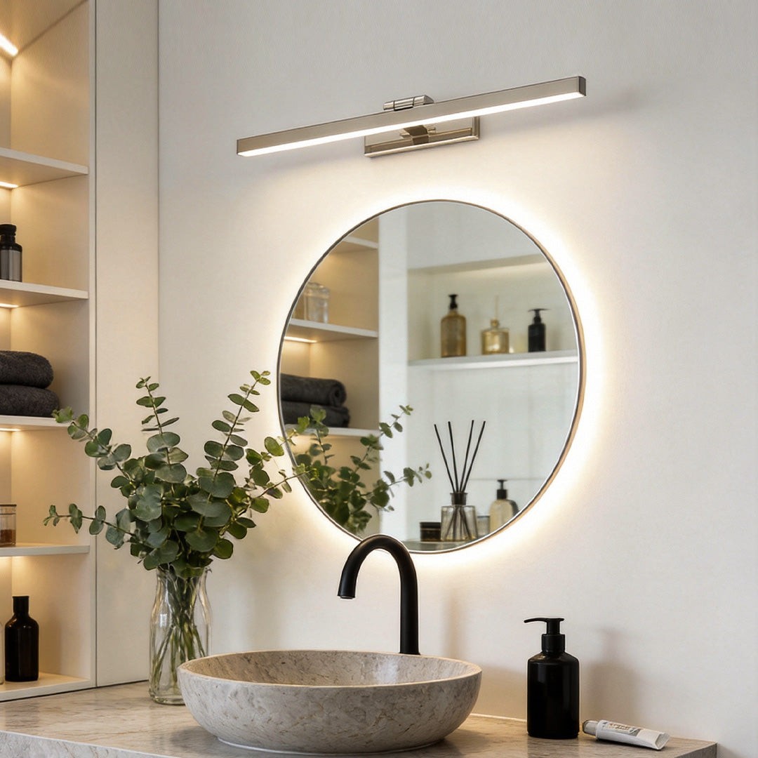 Adjustable LED Bathroom Vanity Light Bars | Stainless Steel Acrylic