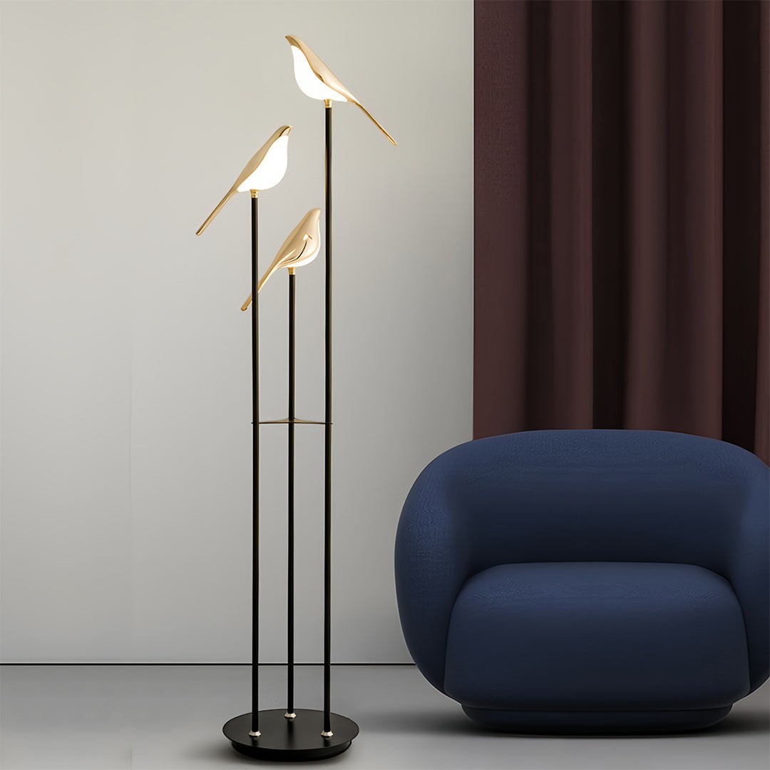 Bird Floor Lamp | 3 Heads Contemporary Artistic Accent Lamp