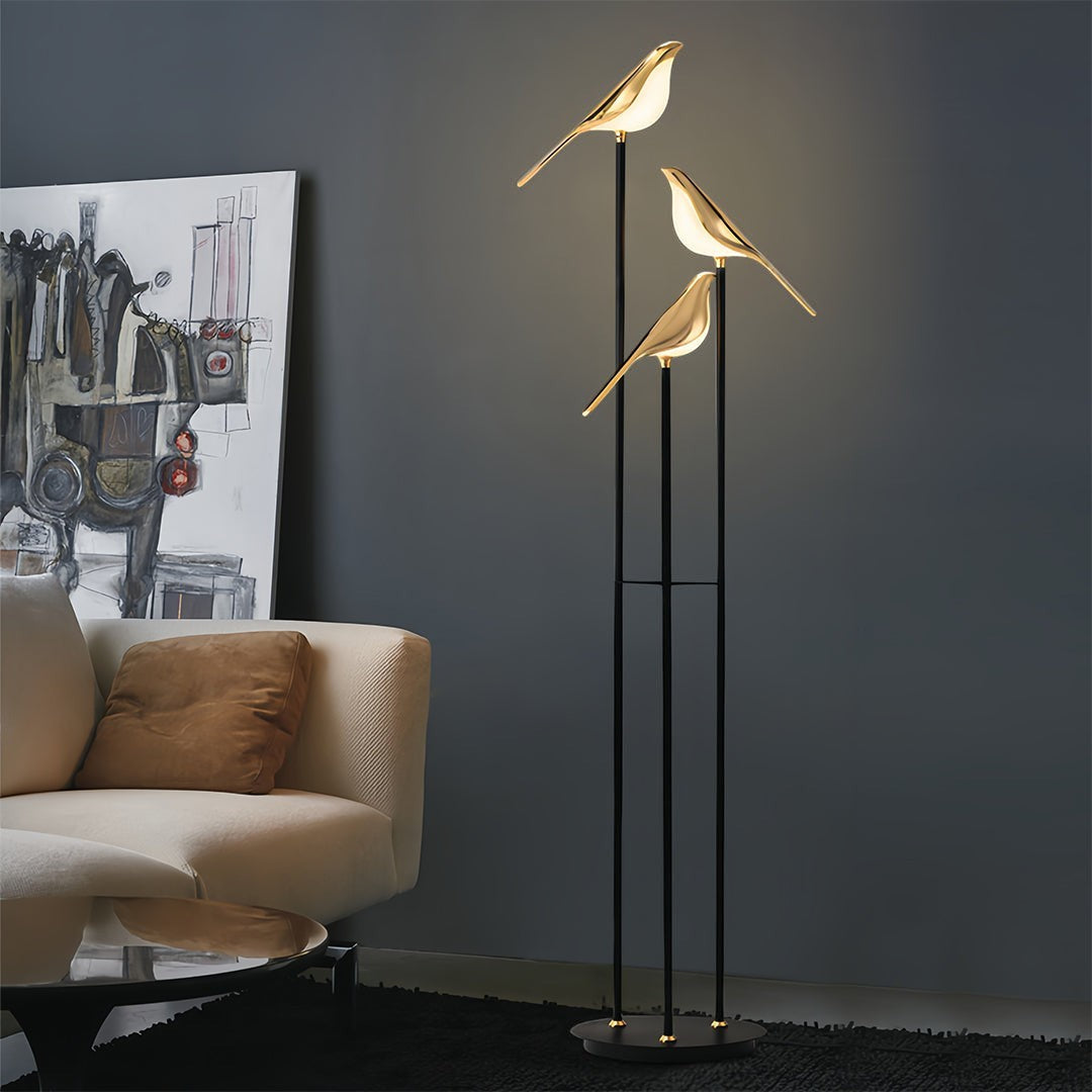 Bird Floor Lamp | 3 Heads Contemporary Artistic Accent Lamp
