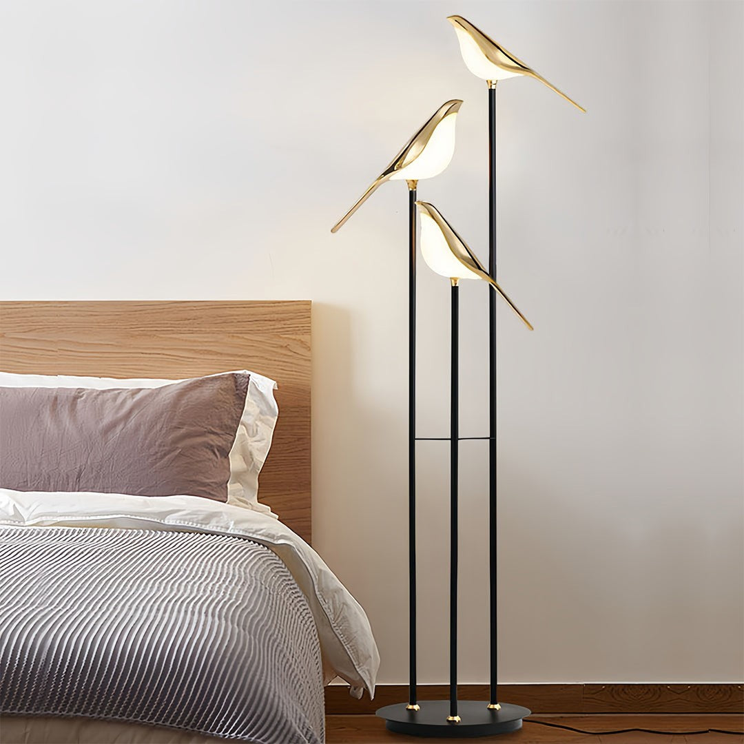 Bird Floor Lamp | 3 Heads Contemporary Artistic Accent Lamp